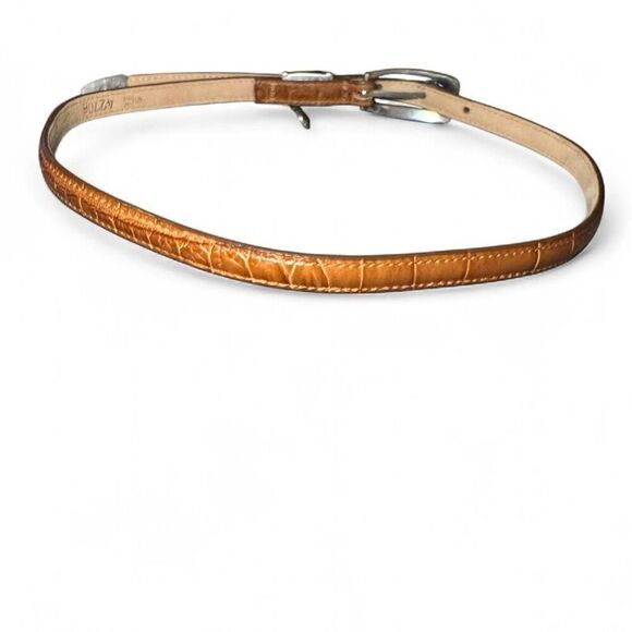 Brighton Leather Belt Women Small 28 Brown Silver Engraved Buckle Boho Chic main image 4